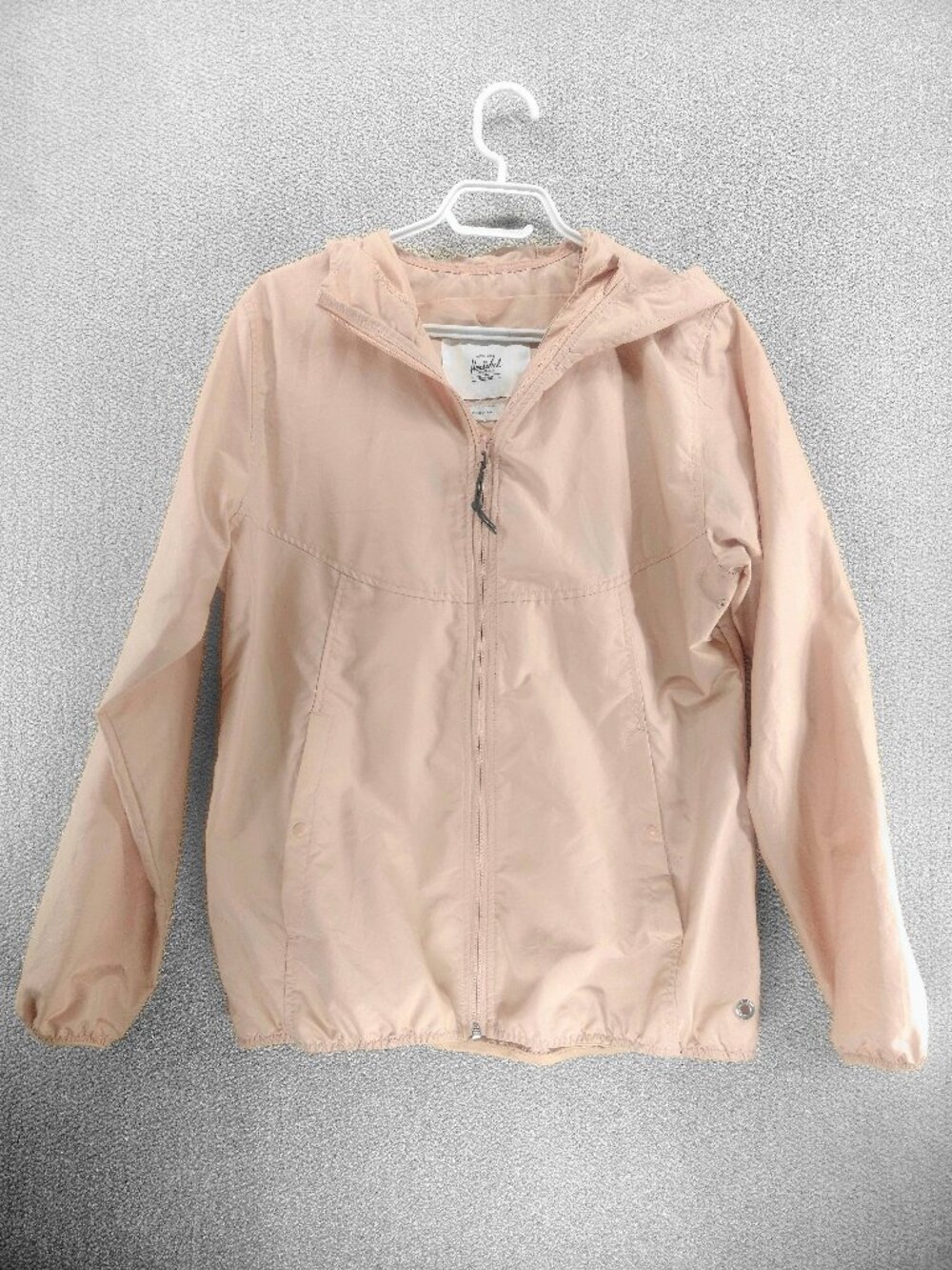 Herschel Supply Co. Blush Pink Hooded Windbreaker Jacket Women's L Packable